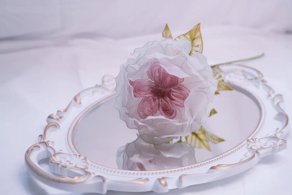 日本水晶花藝作品示意